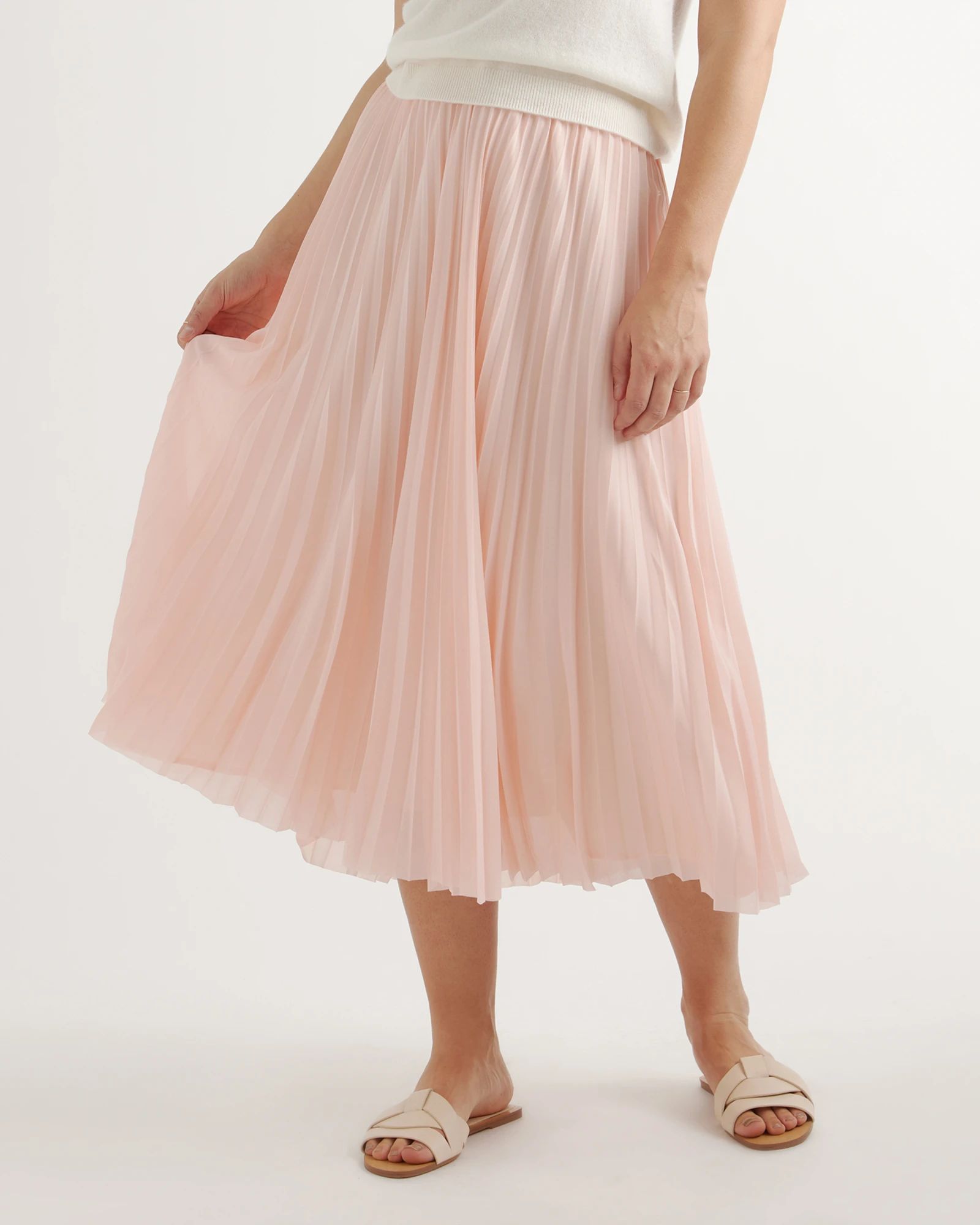 Chiffon Pleated Midi Skirt | Quince