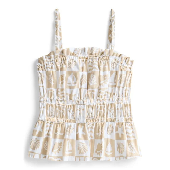 Wonder Nation Girls Smocked Peplum Top, Sizes 4-18 | Walmart (US)