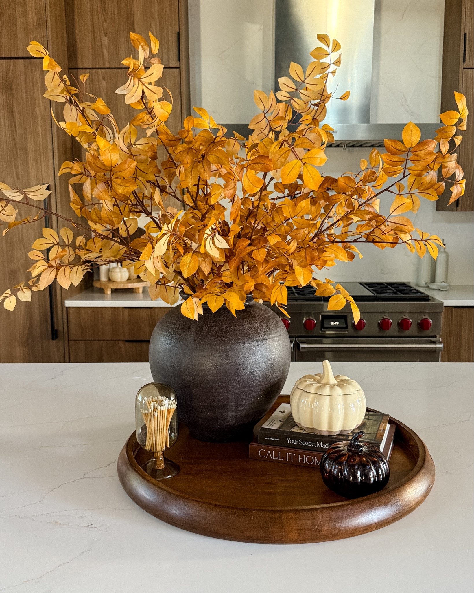 Easy fall decorating at its best 🍂 A big vase of fall stems + a few pumpkins instantly warms up the kitchen. #FallDecor #FallHome

#LTKdayinmylife #LTKSeasonal #LTKHome