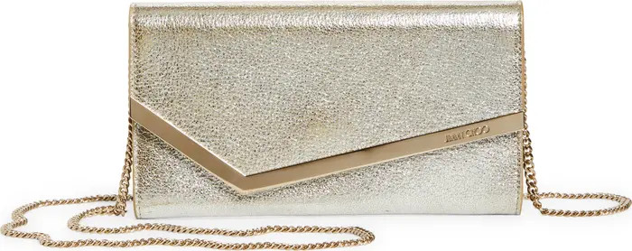 Emmie Glitter Leather Clutch | Nordstrom