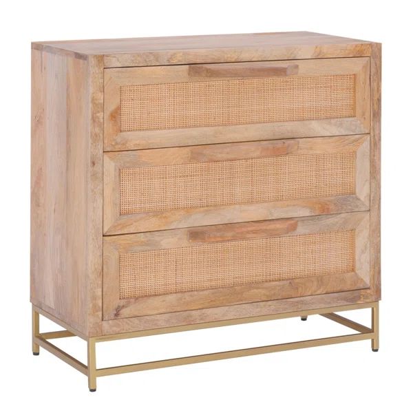 Leanne 3 Drawer 30" W Solid Wood Dresser | Wayfair North America
