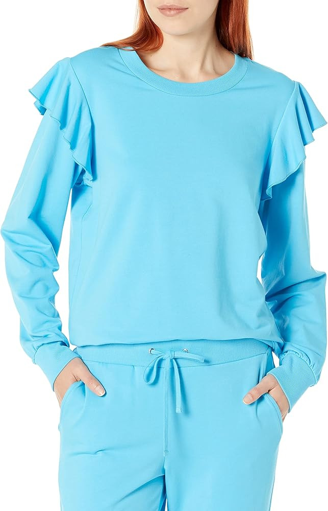 The Drop Women's Ruby Ruffle-Shoulder Supersoft Stretch Sweatshirt | Amazon (US)