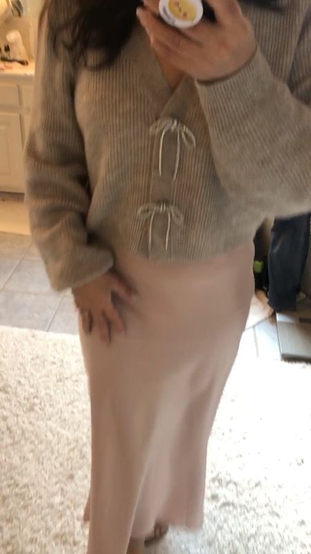 What I wore to our annual mom & daughter High Tea brunch.
Sweater in taupe & TTS
Skirt in beige & runs small so size up. 

#LTKunder50 #LTKHoliday #LTKSeasonal