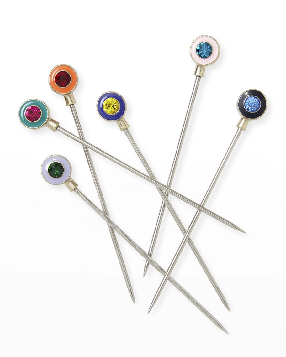 Joanna Buchanan Enamel Gem Cocktail Picks, Set of 6 | Neiman Marcus