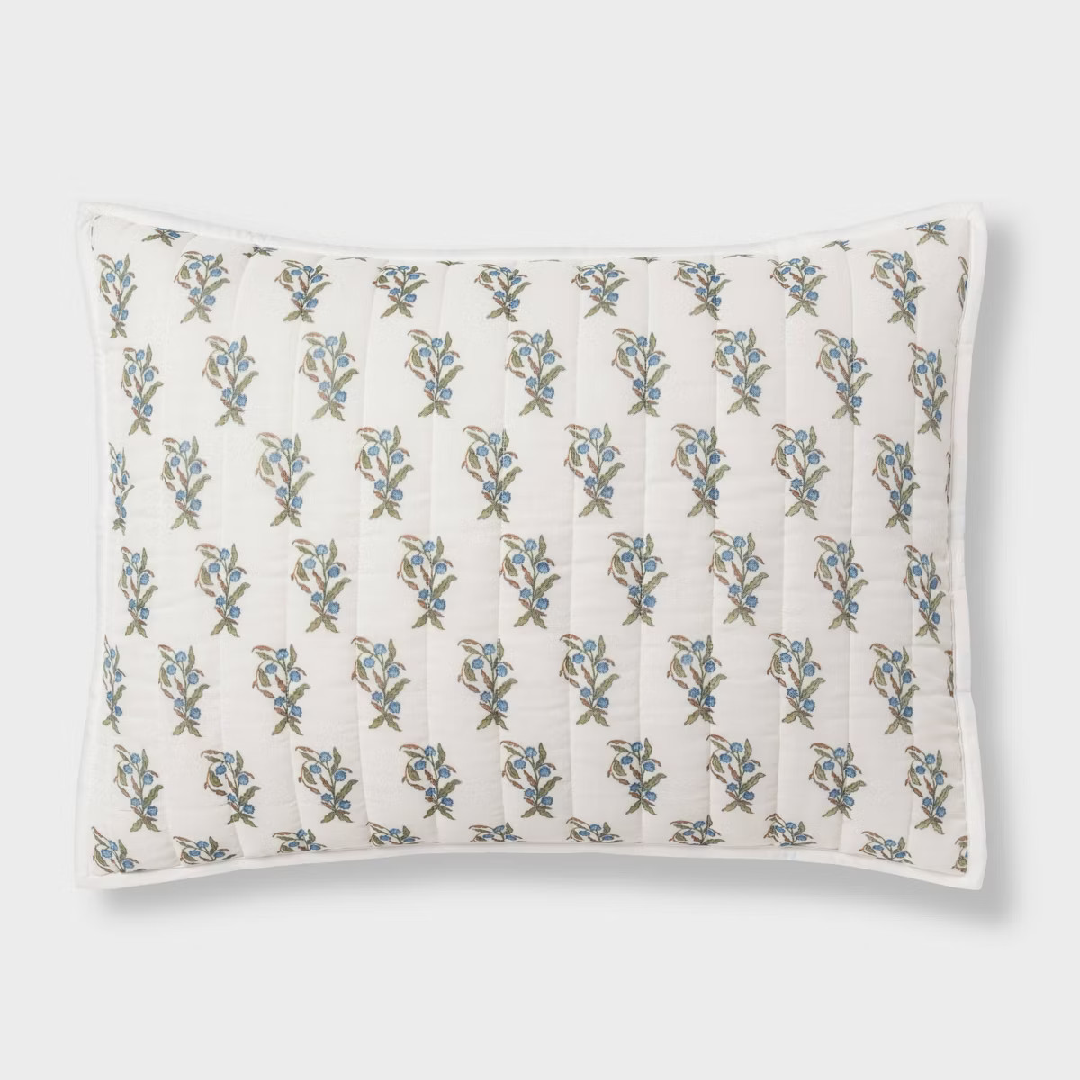 Voile Woodblock Printed Quilt Sham Ivory - Threshold™ | Target