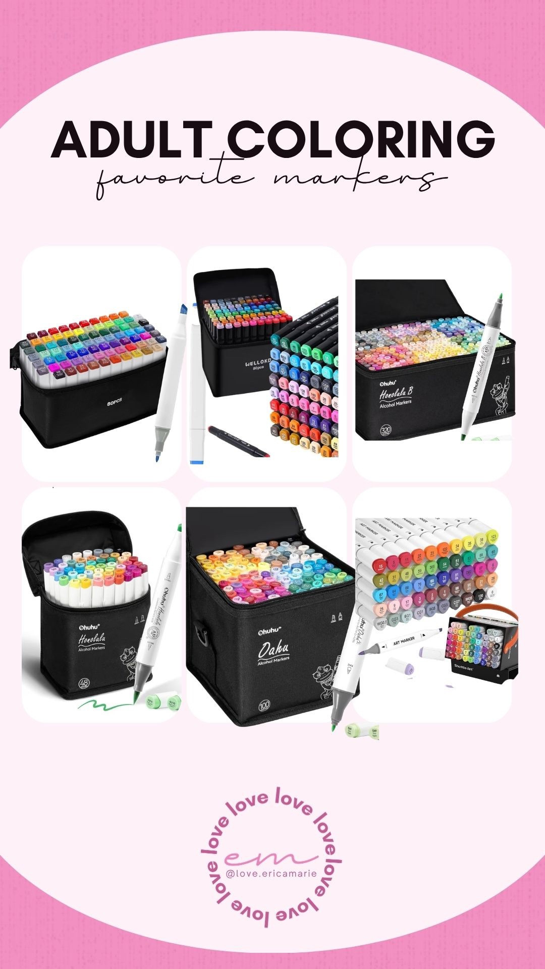 One of the biggest things I’ve learned with my favorite hobby is that not all markers are created equally. I love these alcohol markers, they work so well and have such vibrant colors. They come in multiple tip sizes to add dimension to your coloring and I love the storage containers. 
Adult coloring markers, selfcare hobby

#LTKselfcare #LTKHome #LTKOver40