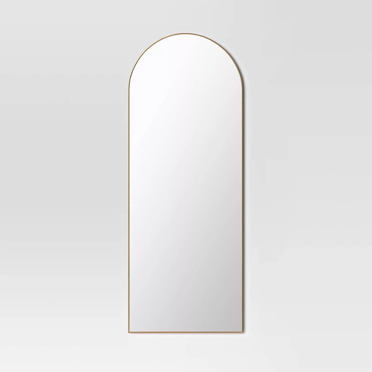 28" x 72" XL Arch Wall Mirror Brass - Threshold™: Modern Aluminum Frame, No Assembly, Wall Moun... | Target