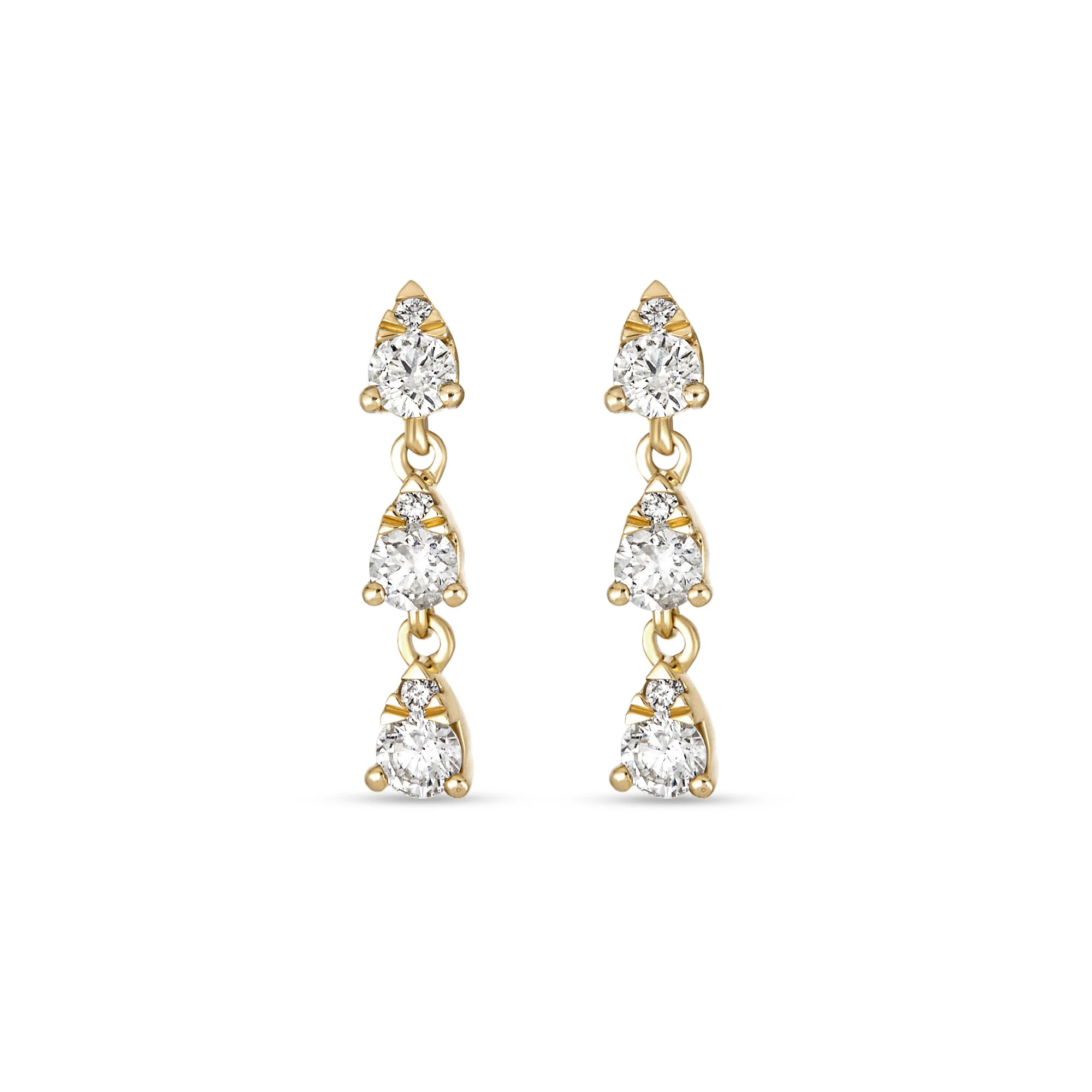 Perfect Pear Diamond Drop Earrings | Stone & Strand