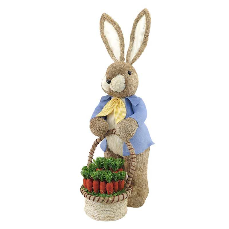 Sisal Bunny with Carrot Basket, 43" | At Home