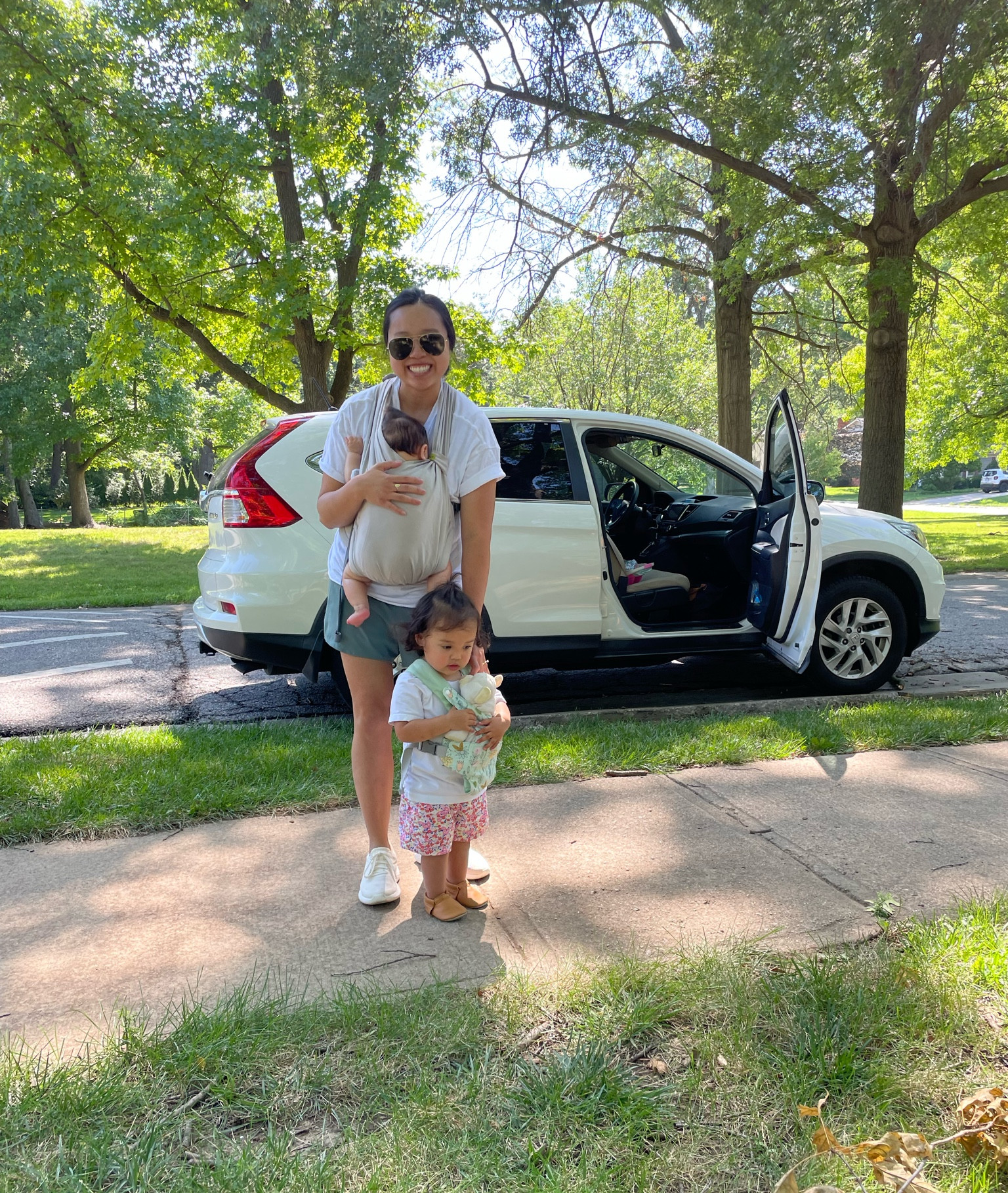 my go to park/ running around outfit! these shorts come in so many different colors and they are super comfy! also, mommy and me carriers ♥️ lilah’s stuffy carrier is on sale for prime day!

#LTKActive #LTKBump #LTKBaby