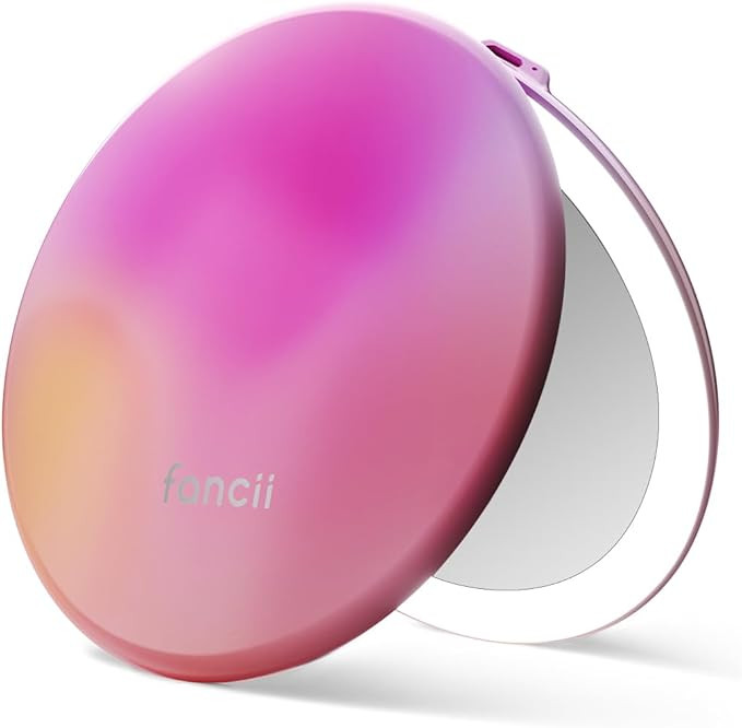 Fancii Taylor LED Lighted Travel Makeup Mirror, Rechargeable, 10x /1x Magnifying, Tru-Glow Lighti... | Amazon (US)