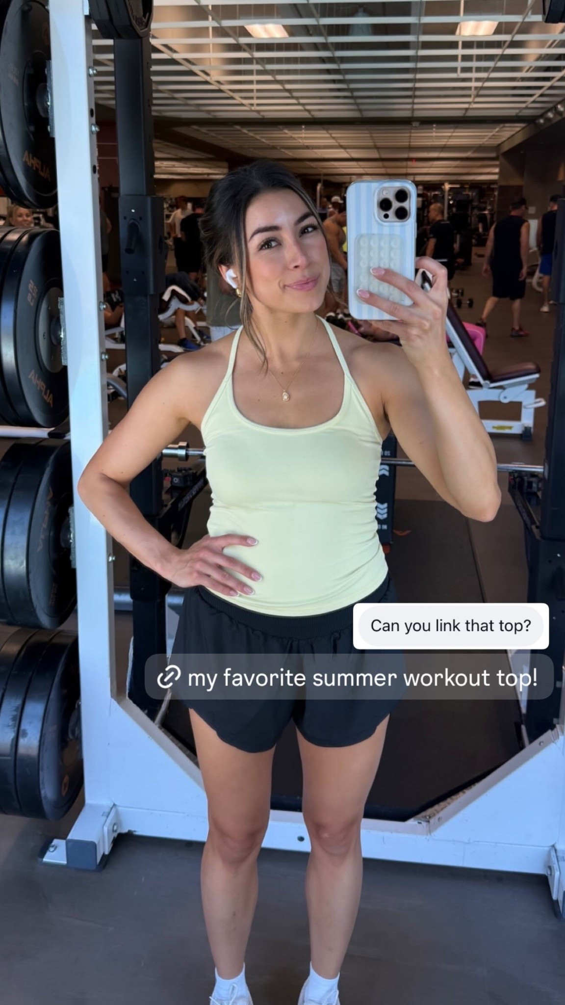My yellow workout top and blue phone case!

#LTKfitnessgoals #LTKActive #LTKootd