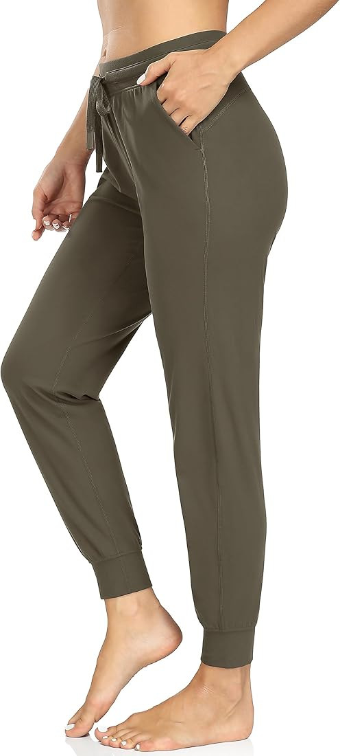 Colorfulkoala Women's Lightweight Athletic Joggers with Pockets Drawstring Workout Runnig Sweatpants | Amazon (US)