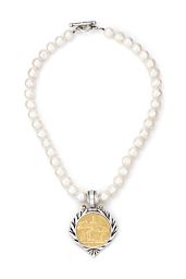 PEARLS WITH GOLD COMITE MEDALLION | French Kande (US)