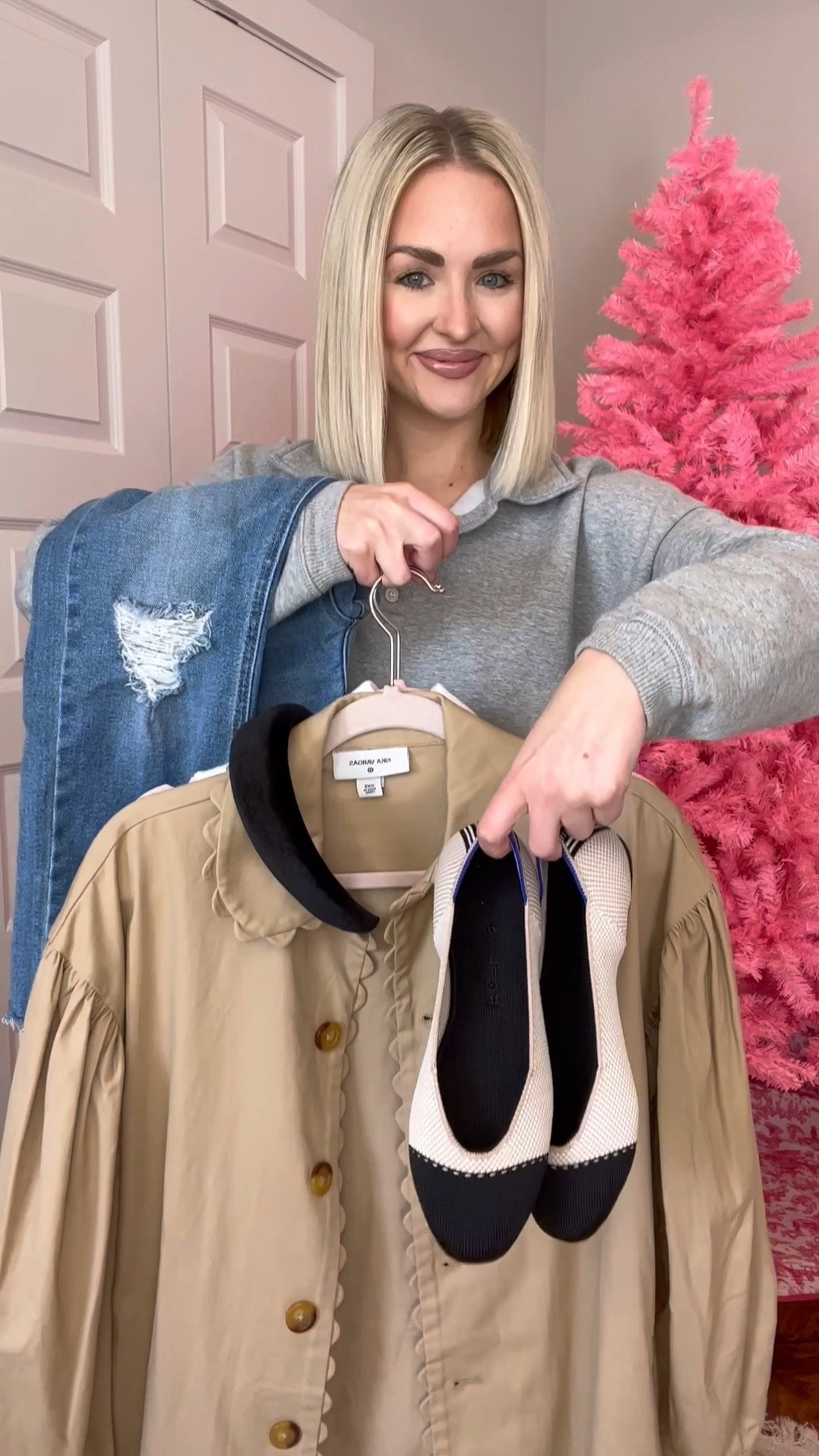 GET READY WITH ME
Scallop trench coat / straight jeans / cap tone flats / black velvet headband / classic style / New England style 

#LTKCyberweek #LTKSeasonal #LTKsalealert