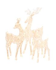 Set Of 3 Luxesparkle Tinsel Splendor A Frame Deer Family | Home | T.J.Maxx | TJ Maxx