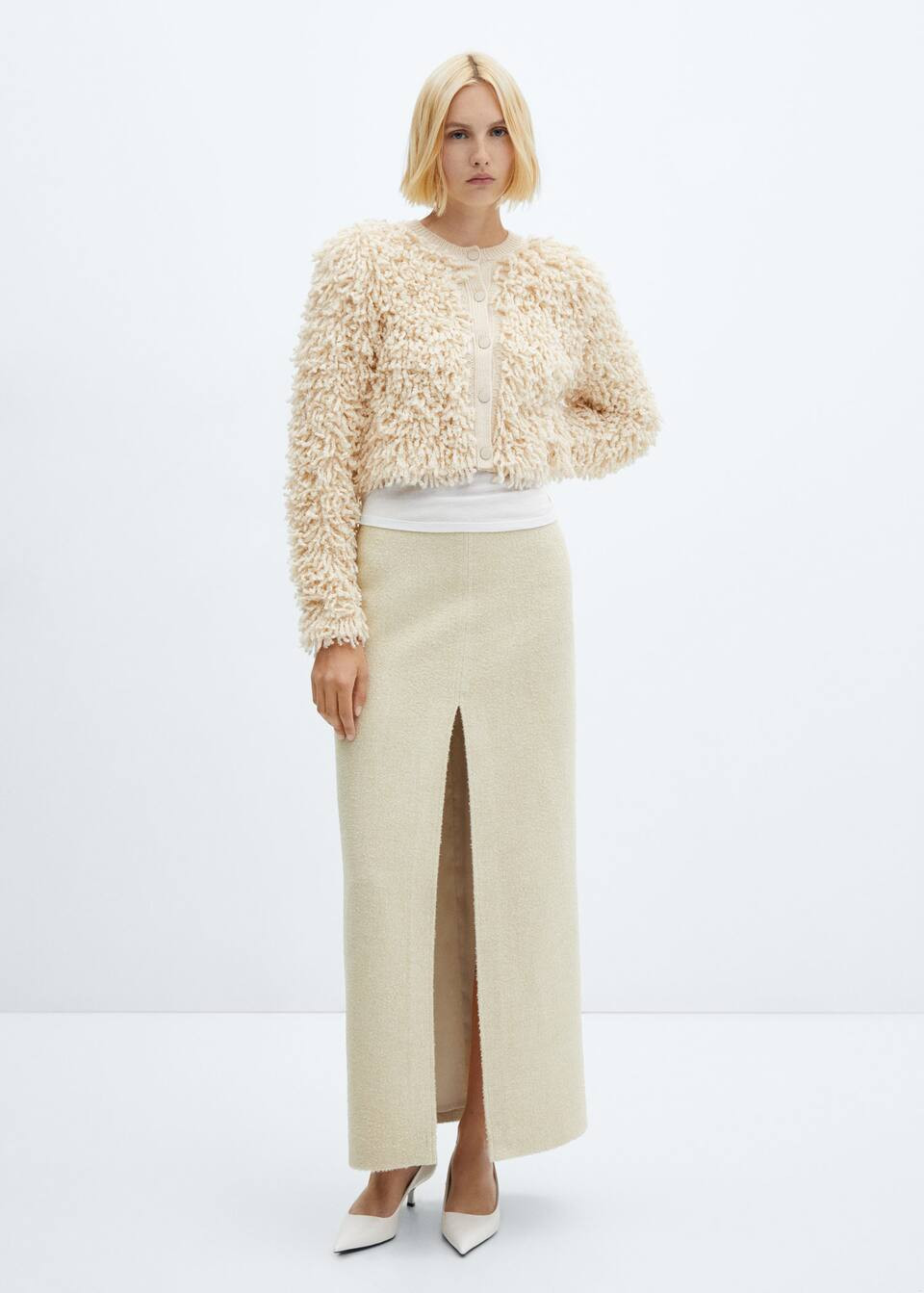 Textured knit cardigan -  Women | Mango USA | MANGO (US)