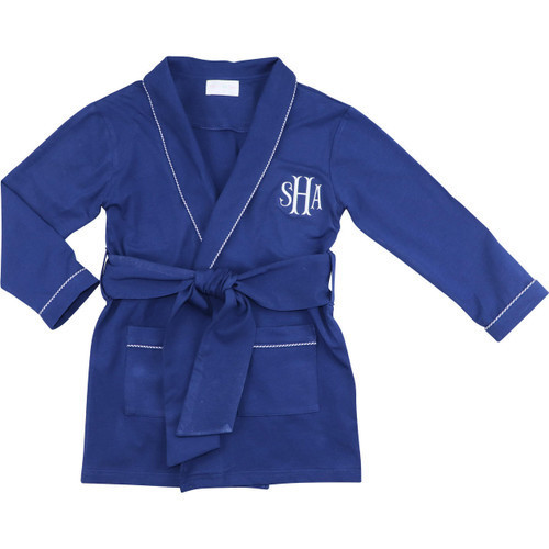 Navy Knit Robe | Cecil and Lou