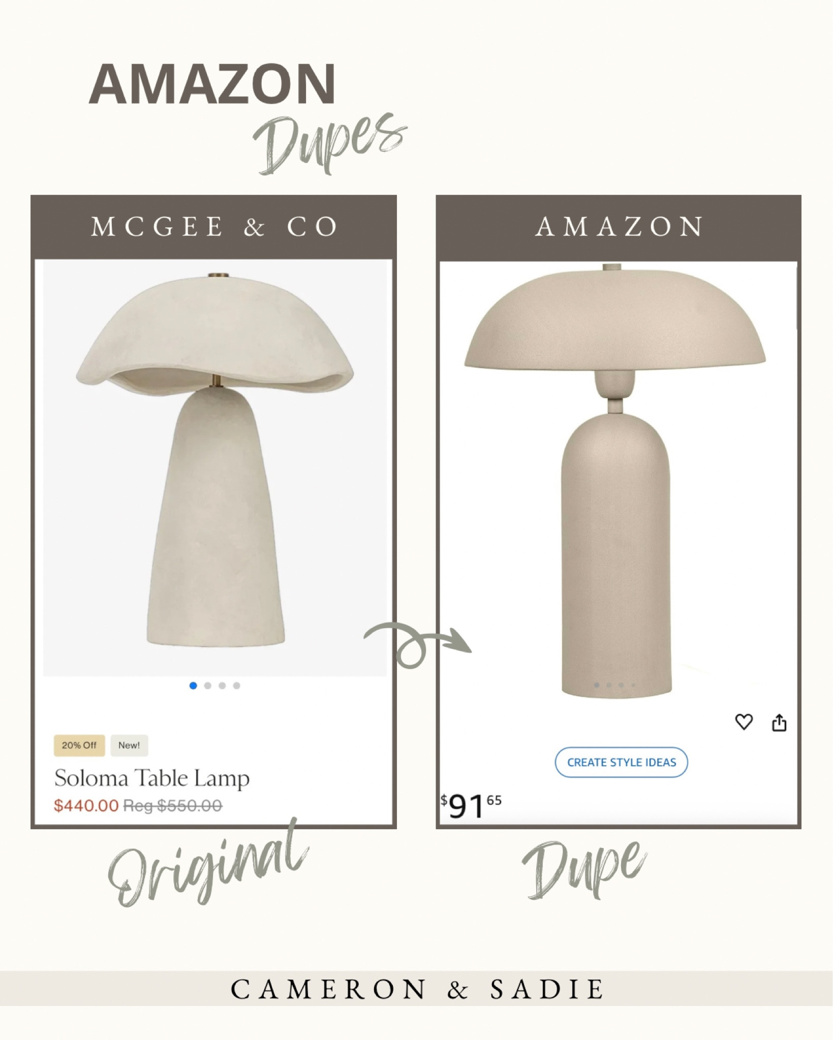 Lamp dupe on Amazon. I linked both sites in case you want the original! 

#LTKSummerSales #LTKSaleAlert #LTKFindsUnder100