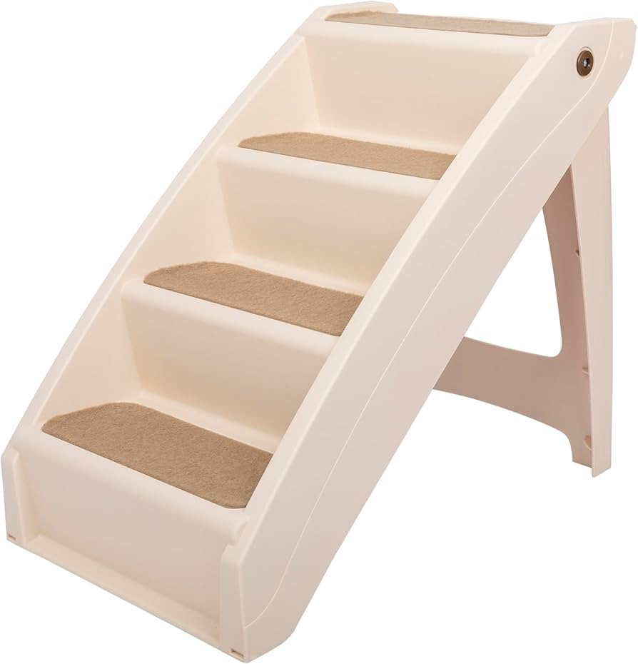 PetSafe CozyUp Folding Dog Stairs, Portable Indoor/Outdoor Pet Steps for Bed, Couch & Car, Tan, 2... | Amazon (US)