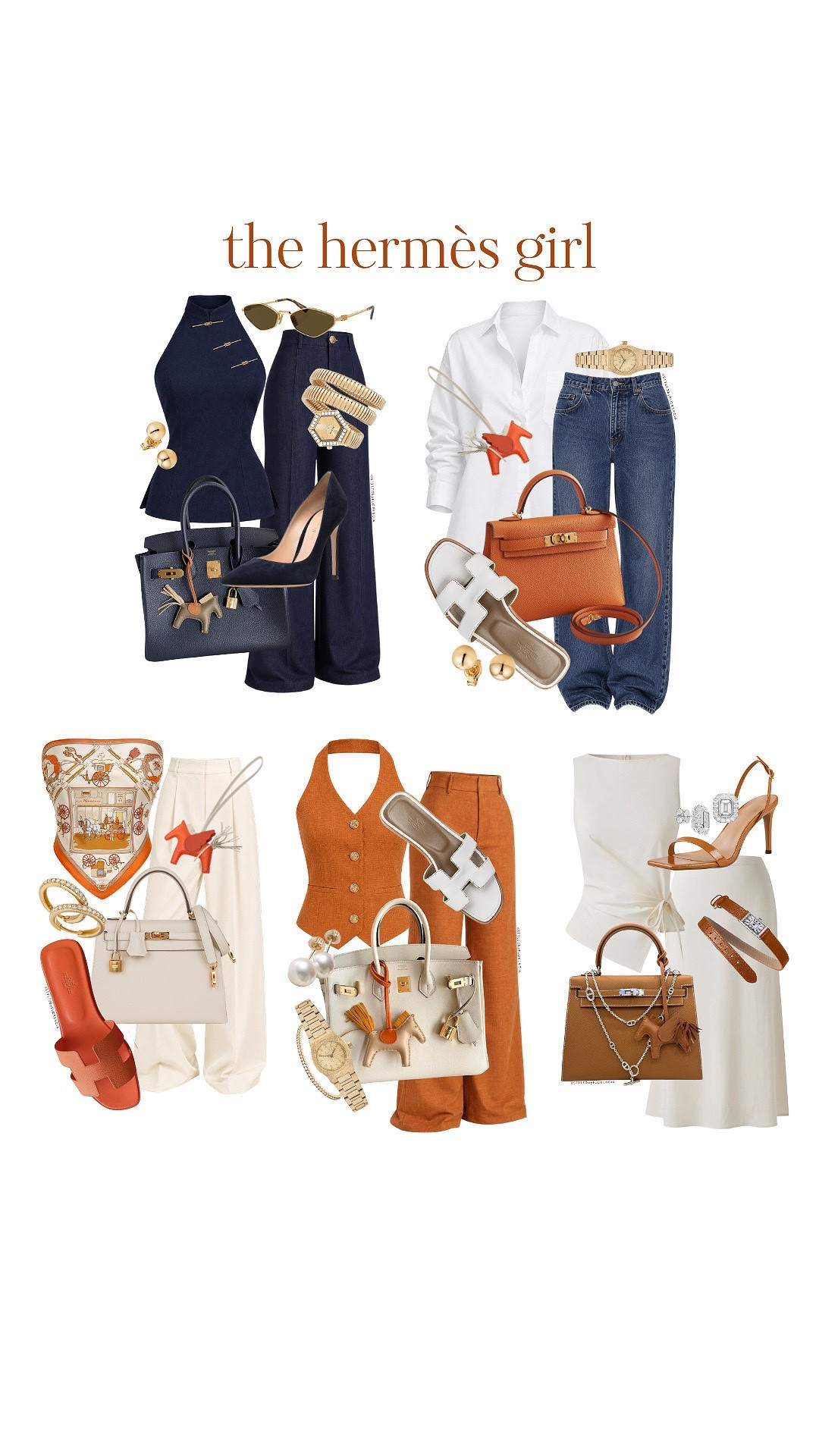 Outfits inspired by the classic Hermès style🧡🍊
