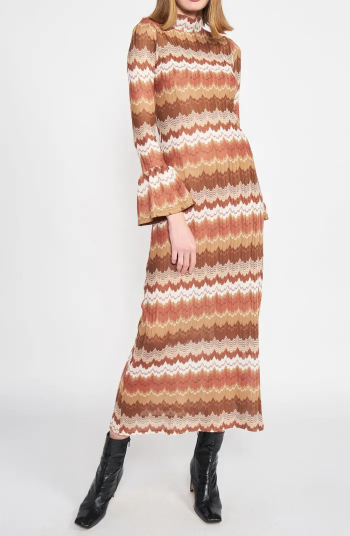 Wavy Stripe Long Sleeve Sweater Dress | Nordstrom