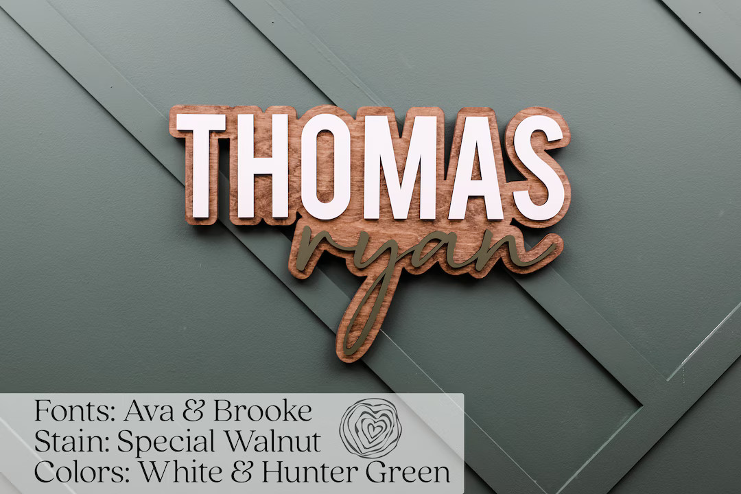 Personalized Wooden Name Sign Outlined Name Sign for Nursery - Etsy | Etsy (US)