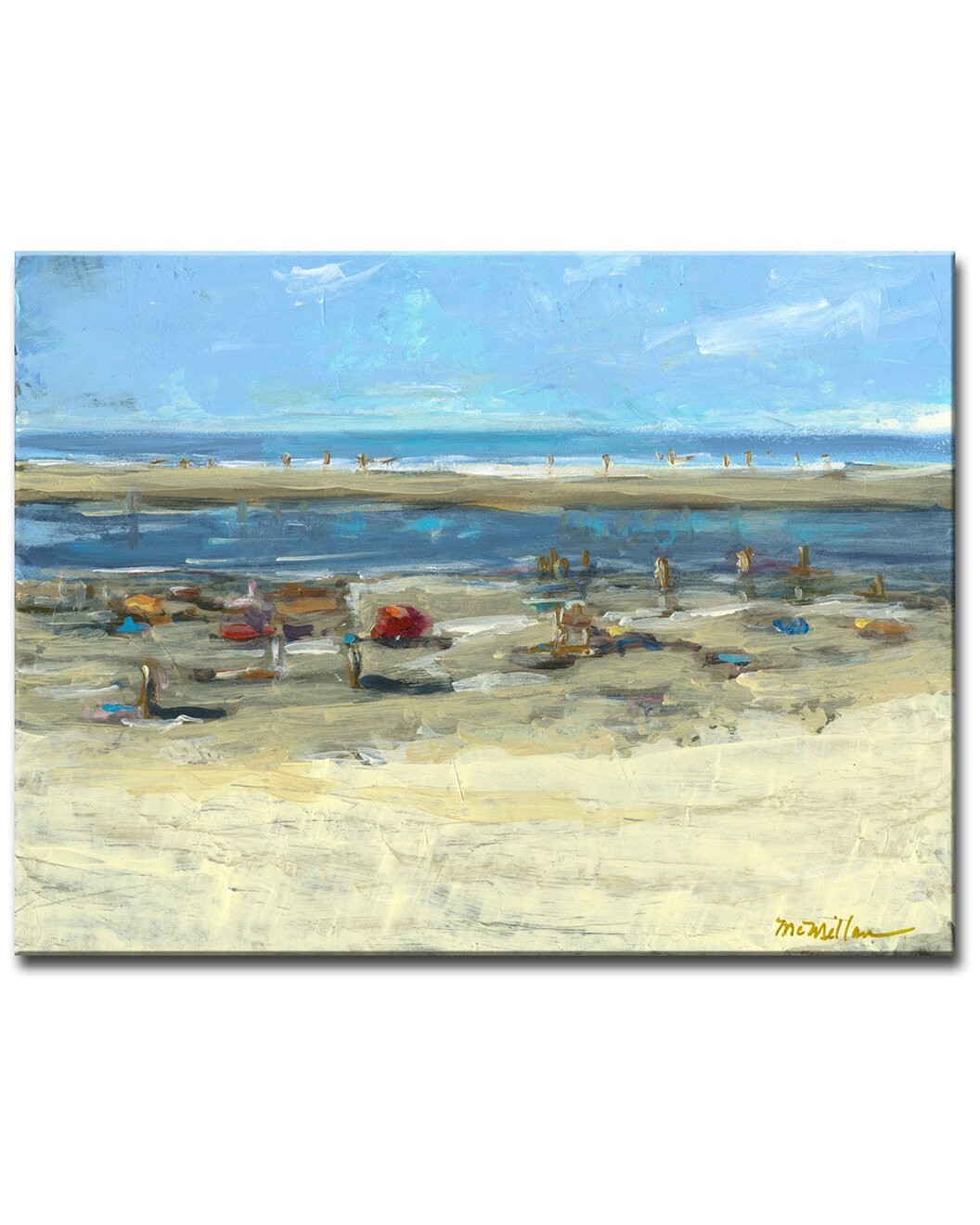 Day at the Shore Wrapped Canvas Wall Art by Leslie Owens | Gilt & Gilt City