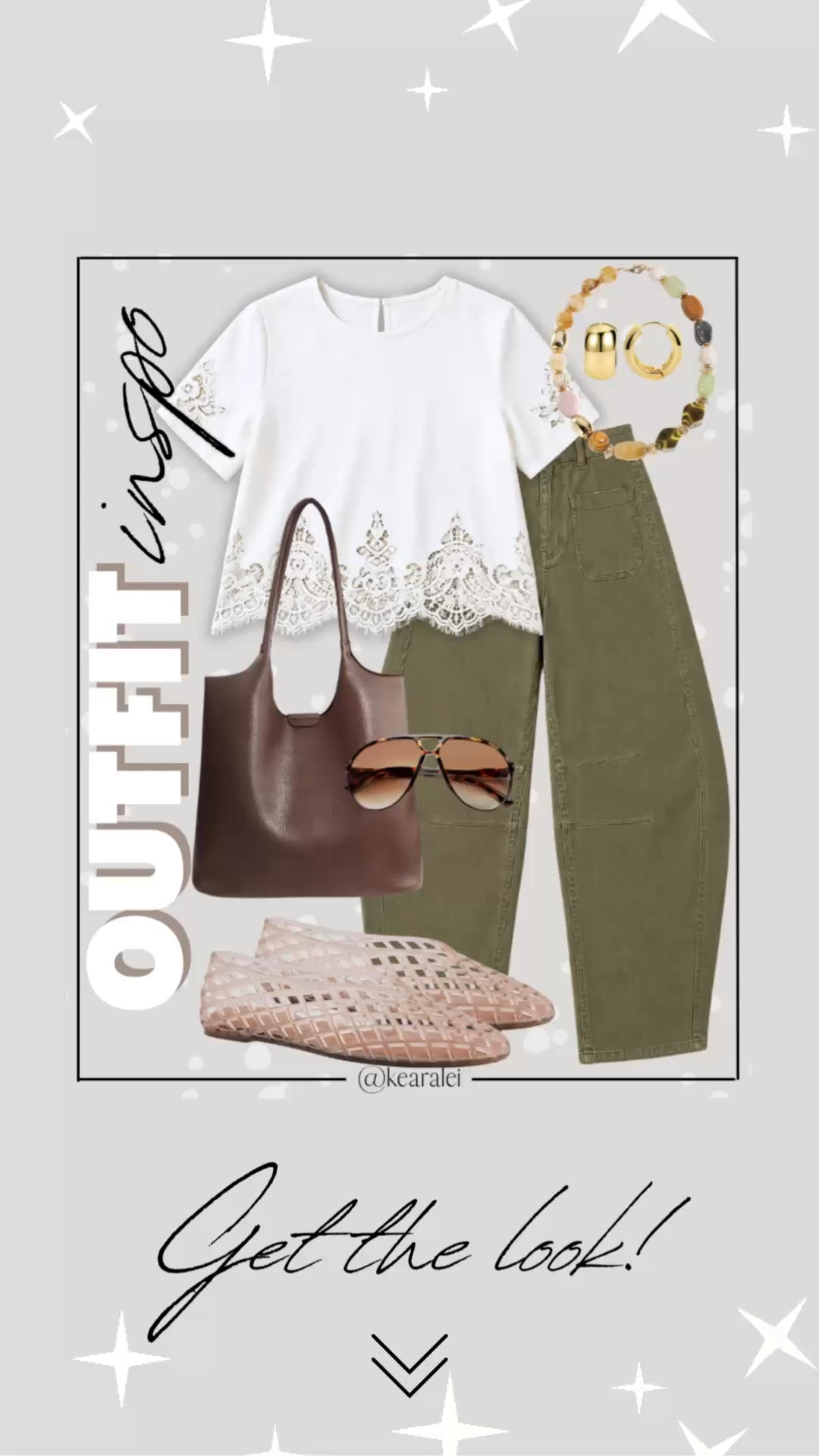 Fall outfits women outfits teacher outfits casual outfit cool mom outfits white lace trim hem top cropped shirt with olive green wide leg barrel pants stretchy high waist denim jeans harem y2k pants barrel leg pants women’s jelly flats slip on ballet Mary Jane flats mesh flats dressy comfortable square toe ballerina flats vegan leather brown faux leather crossbody bags small saddle purse and boho cross body handbags vegan Leather aviator sunglasses gold round frame retro gold chunky jewelry
.
.
Mom outfits, casual outfits, boho outfit, teacher outfits, Fitness Wear, Activewear, exercise outfit, workout leggings, sports bra, Lulu lemon, free people motion active athleisure Amazon fashion, teacher outfits, business casual, casual outfits, neutrals, street style, Midi skirt, Maxi Dress, Swimsuit, Bikini, Travel, skinny Jeans, Puffer Jackets, Concert Outfits, Cocktail Dresses, Sweater dress, Sweaters, cardigans Fleece Pullovers, hoodies, button-downs, Oversized Sweatshirts, Jeans, High Waisted Leggings, dresses, joggers, fall Fashion, winter fashion, leather jacket, Sherpa jackets, Deals, shacket, Plaid Shirt Jackets, apple watch bands, lounge set, Date Night Outfits, Vacation outfits, Mom jeans, shorts, sunglasses, Disney outfits, Romper, jumpsuit, Airport outfits, biker shorts, Weekender bag, plus size fashion, Stanley cup tumbler Target, Abercrombie and fitch, Amazon, Shein, Nordstrom, H&M, forever 21, forever21, Walmart, asos, Nordstrom rack, Nike, adidas, Vans, Quay, Tarte, Sephora, lululemon, free people, j crew jcrew factory, old navy

#LTKootd #LTKSeasonal #LTKSaleAlert