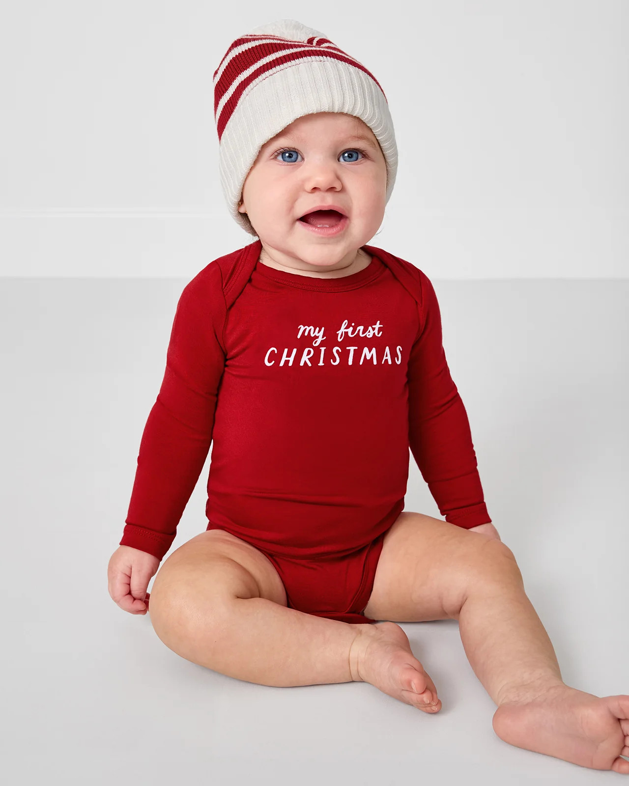 Candy Cane Stripe Sweater Beanie Hat | Little Sleepies
