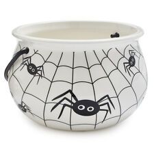 SPIDER WEB EARTHENWARE CANDY BOWL, DISH, NEW, HALLOWEEN, CAULDRON WITH HANDLE | eBay US