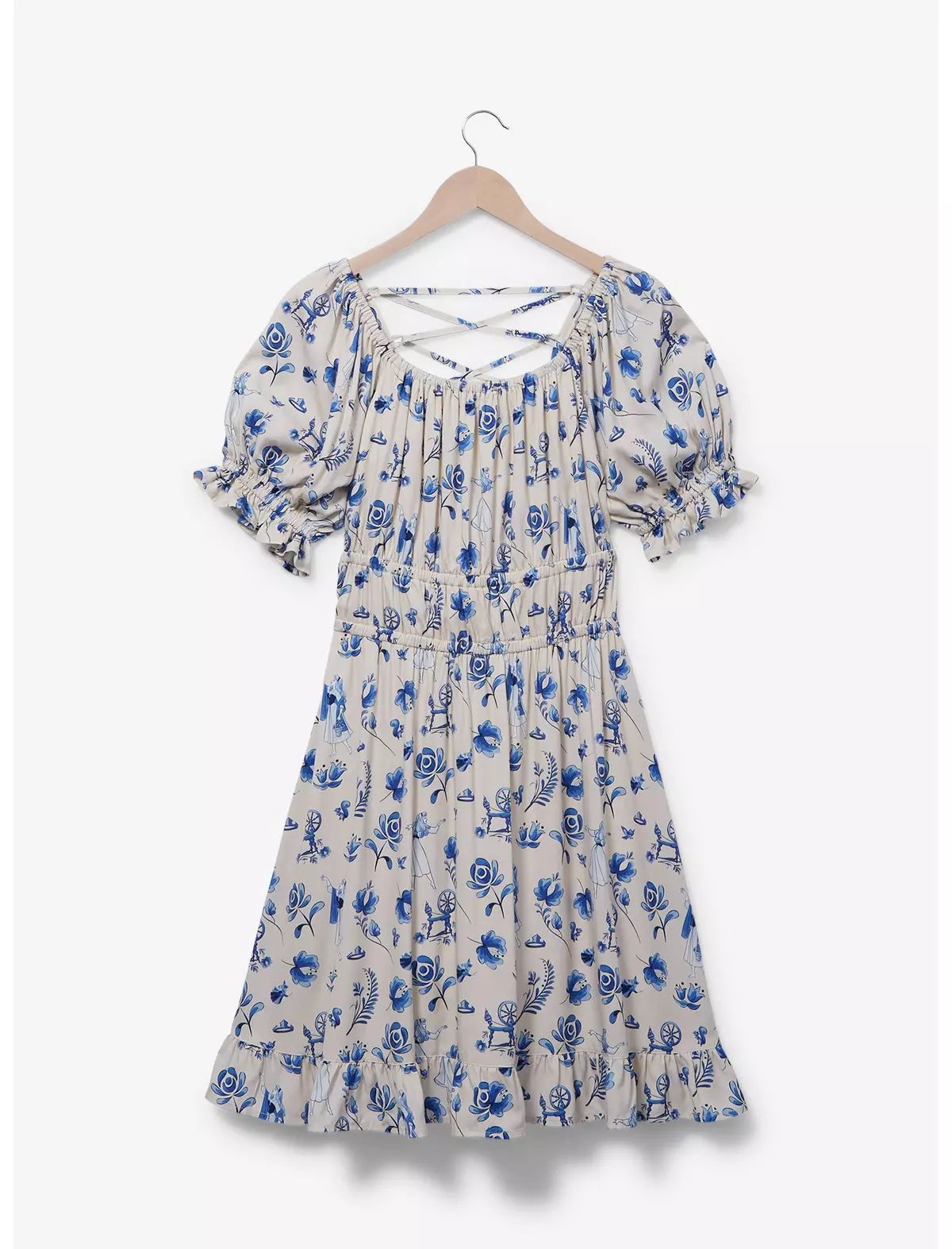 Disney Sleeping Beauty Floral Icons Allover Print Smock Dress - BoxLunch Exclusive | BoxLunch