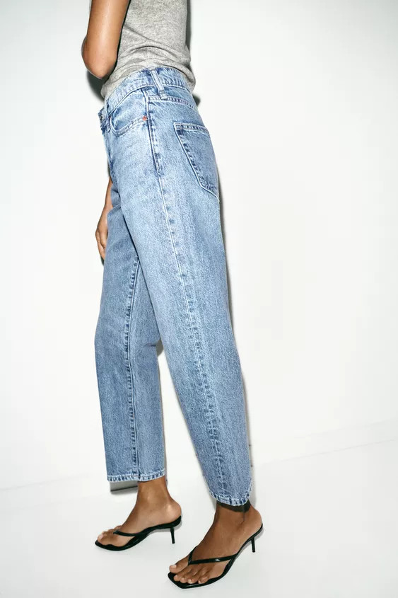 Z1975 CROPPED MID-WAIST JEANS | Zara UK