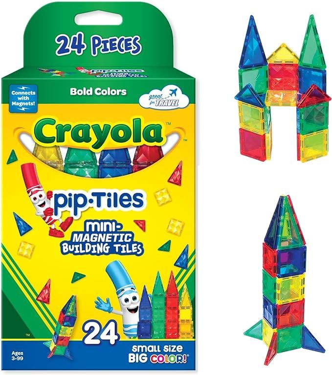 CreateOn Crayola Mini Magnetic PIP-Tiles, Building Set for Kids, Magnetic Building Toys for Kids,... | Amazon (US)