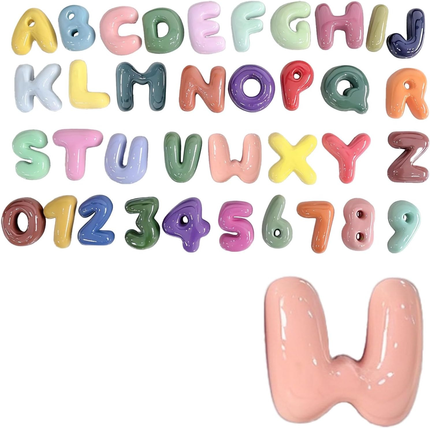 4 Inch Gypsum Letter or Number for Wall Decor, Single Alphabet or Digit for Home Decor Party Decoration Name Signs, Birthday Gifts for Boys Girls (Letter W) | Amazon (US)