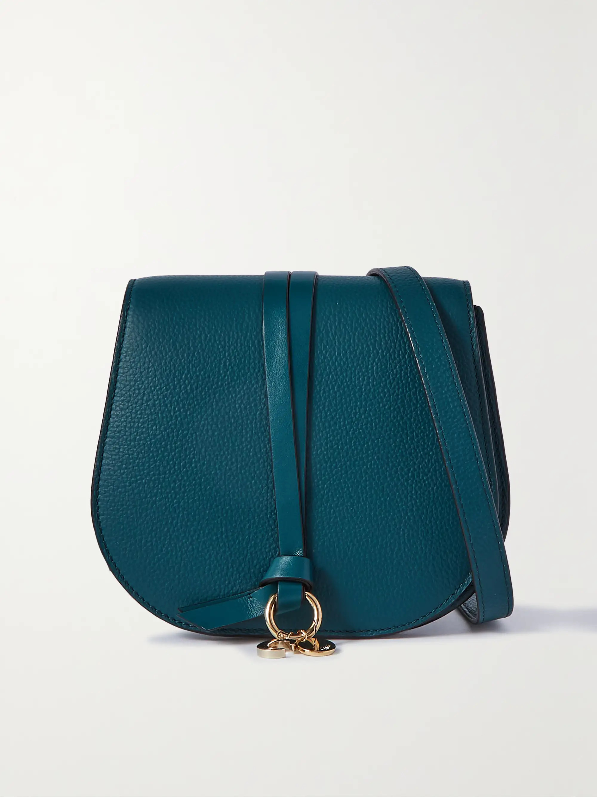 Alphabet textured-leather shoulder bag | NET-A-PORTER (US)