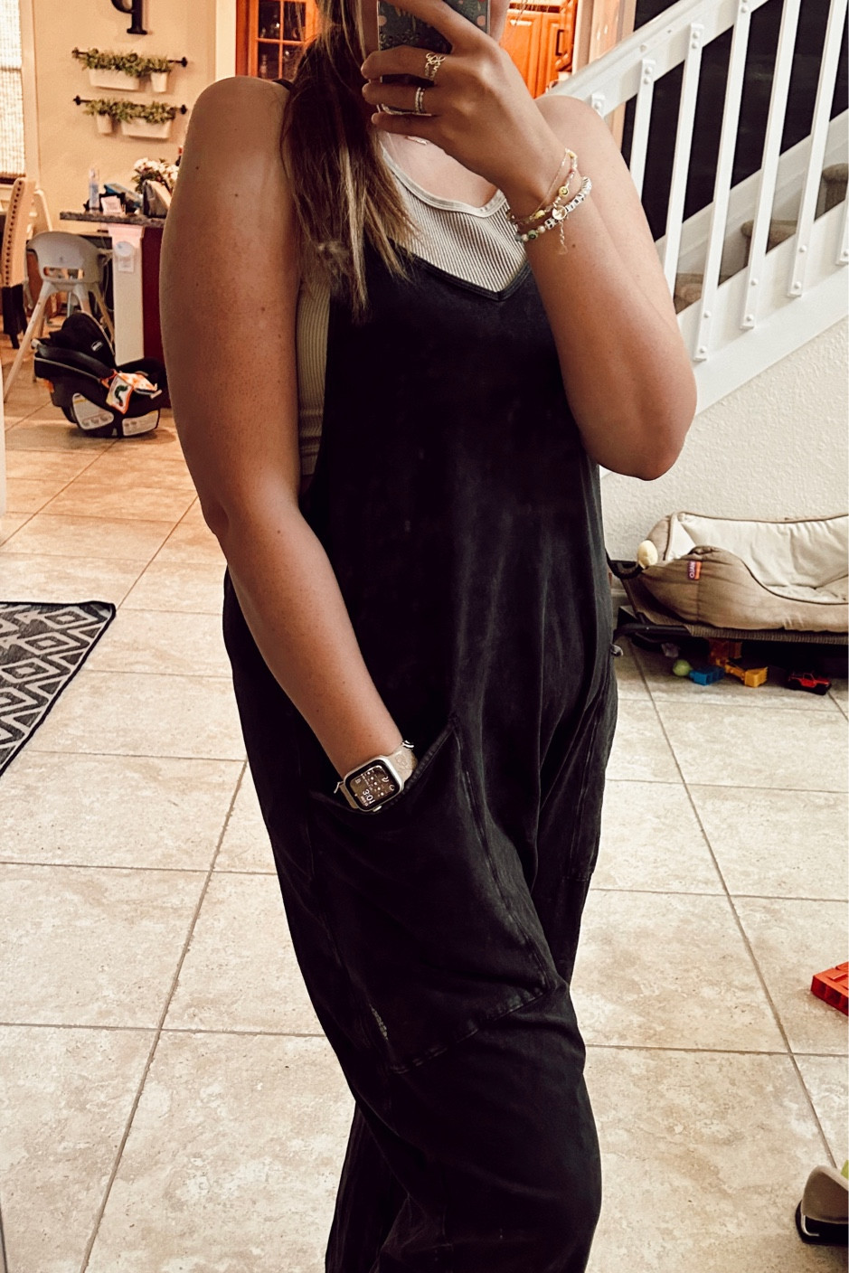 this is my daily uniform as a sahm. comfort over everything! I am obsessed with this onesie and I’m eventually going to have it in every color because it really is the best! 

free people, hot shot onesie, happiness runs crop, mom style, everyday fashion, simple style, midsize 

#LTKunder100 #LTKstyletip