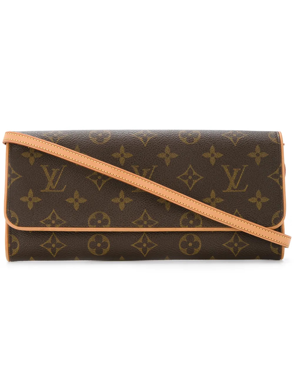 Louis Vuitton Vintage Pochette Twin GM clutch - Brown | FarFetch US