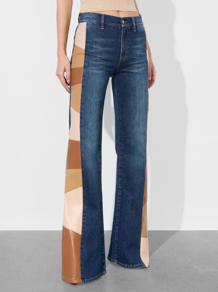 SB VEGAN PATCHWORK JEAN | Alice + Olivia