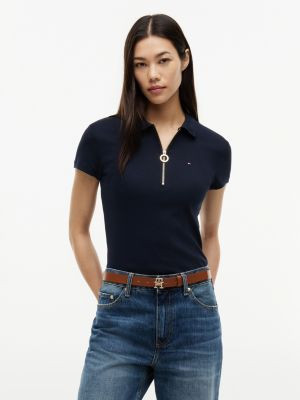 Slim Fit Zip Polo | Tommy Hilfiger | Tommy Hilfiger (US)