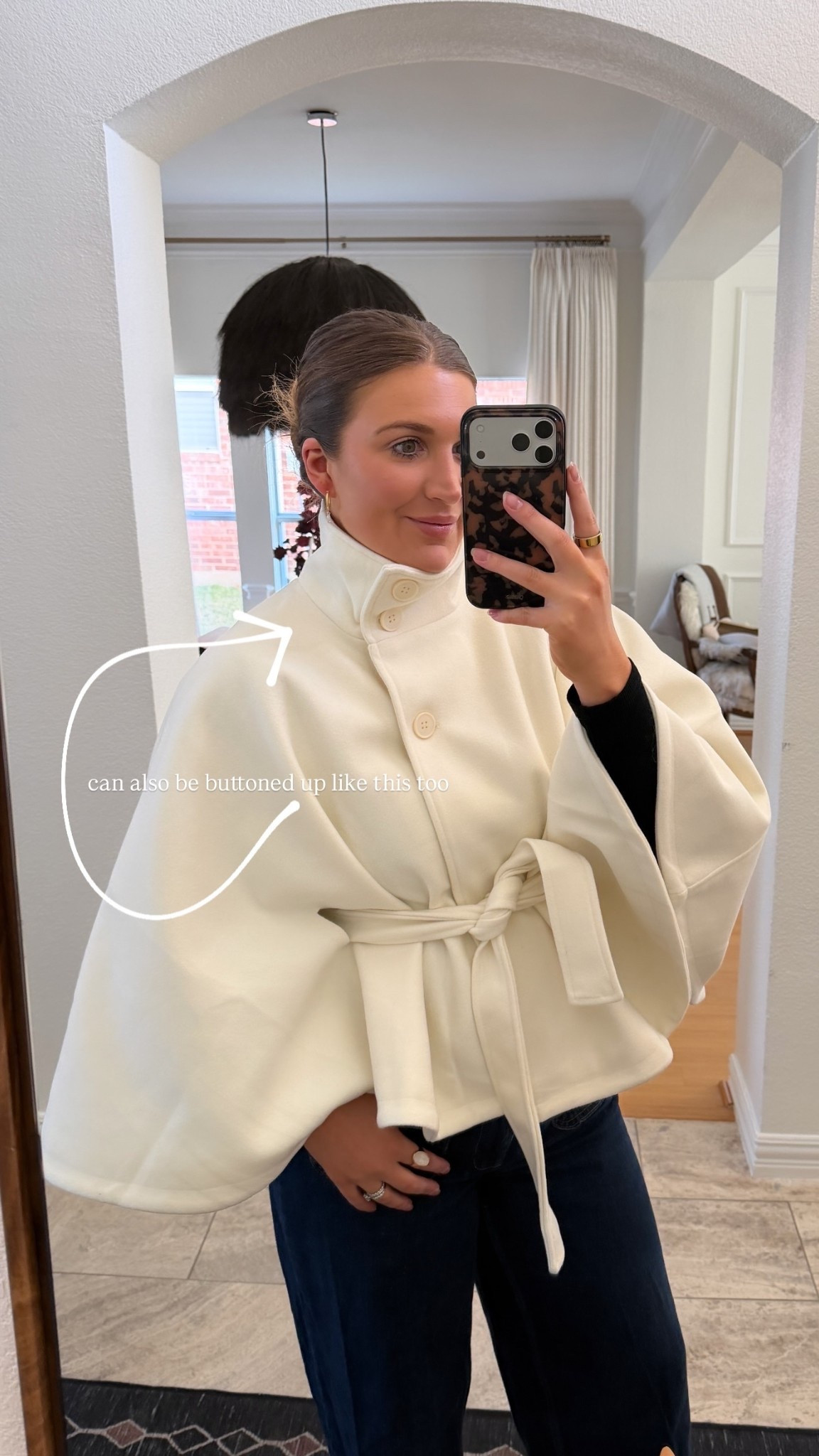 Super chic coat / poncho! Wearing a medium 🤎 

#LTKootd #LTKgrwm