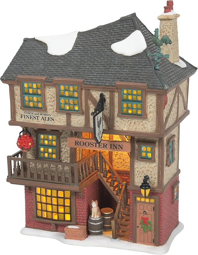 Department 56 Dickens Village The Rooster Inn Lit Building, 8.03 Inch, Multicolor | Amazon (US)