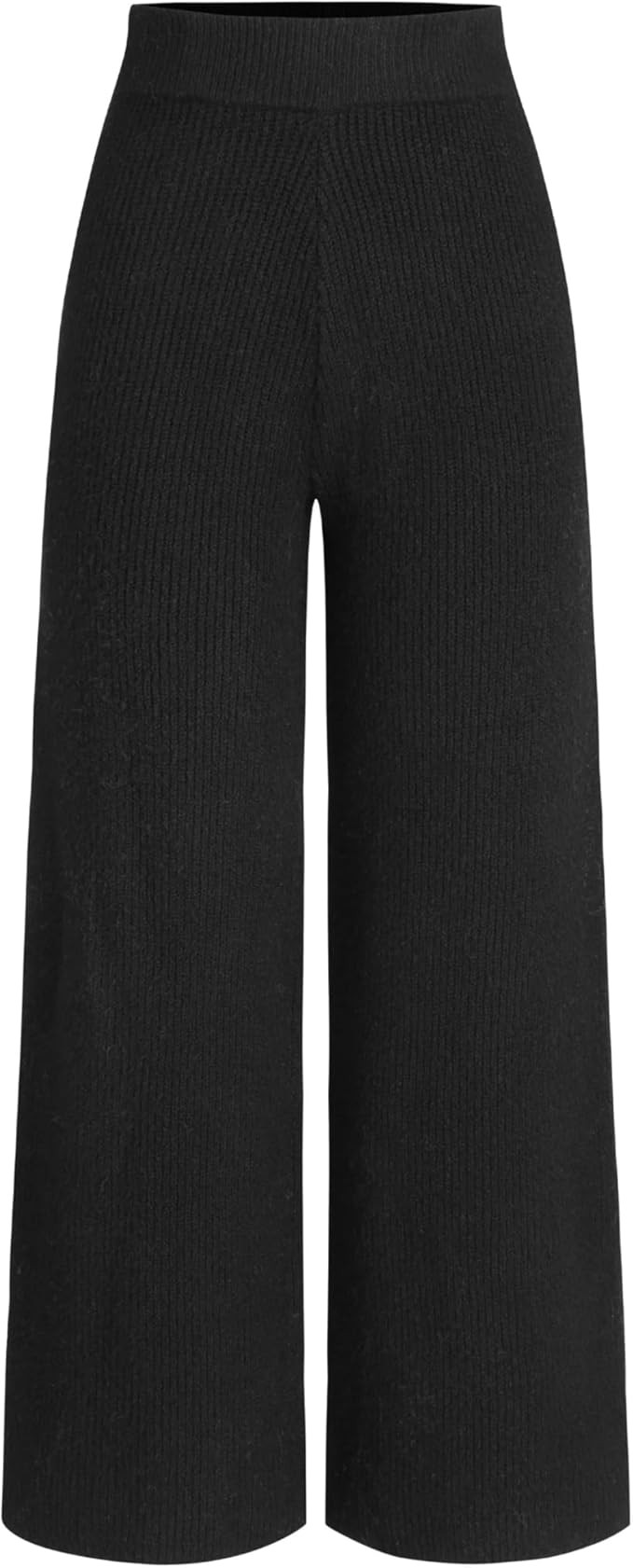 CIDER Lounge Pants Women Wide Leg Mid Waist Ribbed Knit Pants Casual Solid Warm Wool-Blend Sweatp... | Amazon (US)