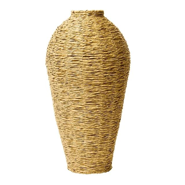 Better Homes & Gardens 22" Woven Faux Seagrass Floor Vase | Walmart (US)