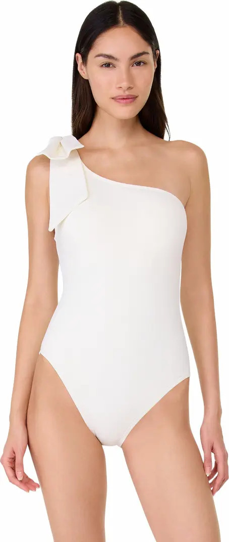 Shoulder Bow Tie One Shoulder One Piece Swimsuit | Nordstrom