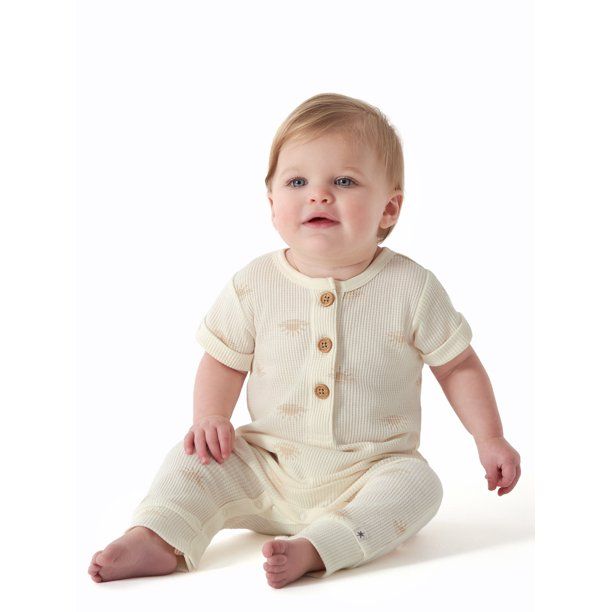 Modern Moments by Gerber Baby Boy or Girl Unisex Long Leg Romper, Sizes 0/3M-24M | Walmart (US)