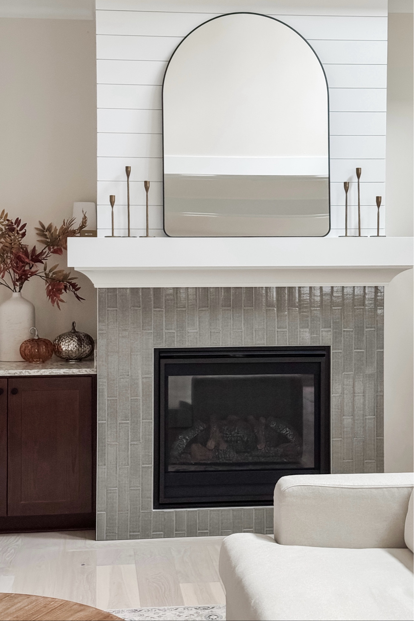 I’m so excited that we finally have a mirror above the fireplace! I’ve been trying to find just the right one (the shape, the frame style & finish, the size, etc.) and, surprisingly, it ended up being an Amazon find! 

I’ll link the others I was looking at as well in case they find your style / space better! 

#LTKHome