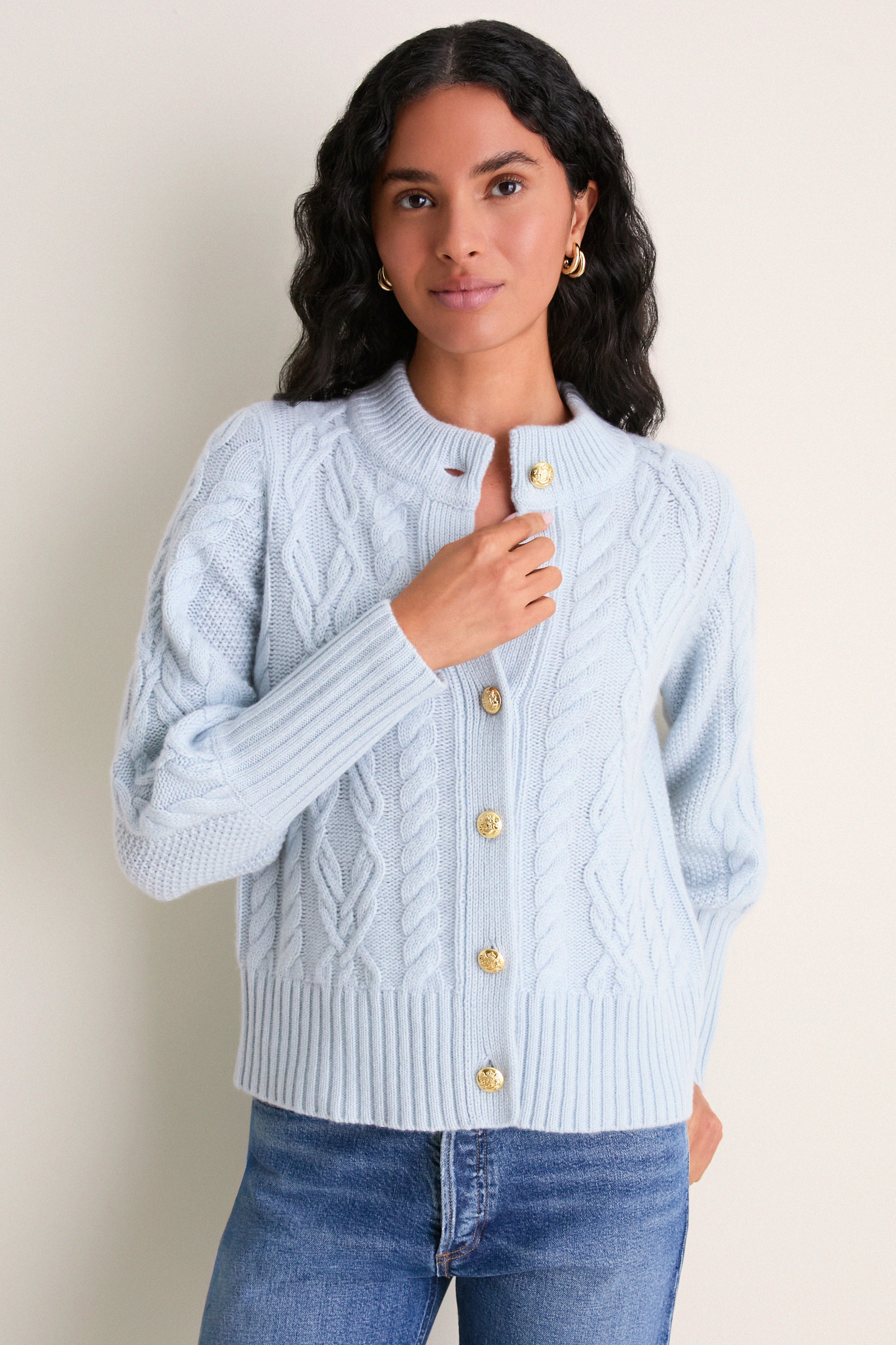 Light Blue Cashmere Colette Cardigan | Tuckernuck (US)