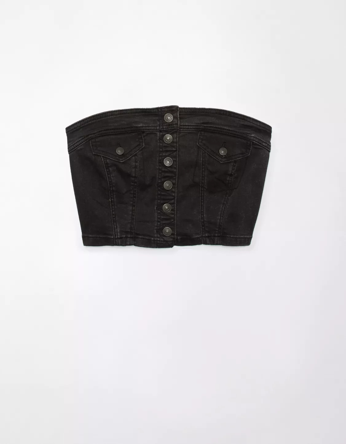 AE Cropped Denim Tube Top | American Eagle Outfitters (US & CA)