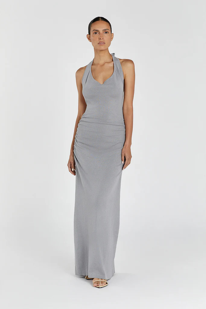 ALICE DOVE COWL NECK HALTER MIDI DRESS | DISSH
